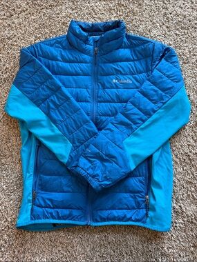 Columbia hybrid Omni Heat Down puffer jacket.